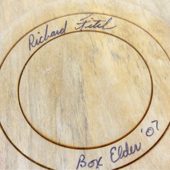 SIGNED & DATED Box Elder Hand Lathed Modern Wild Grass Vase RICHARD FITCH - Picture 3 of 14